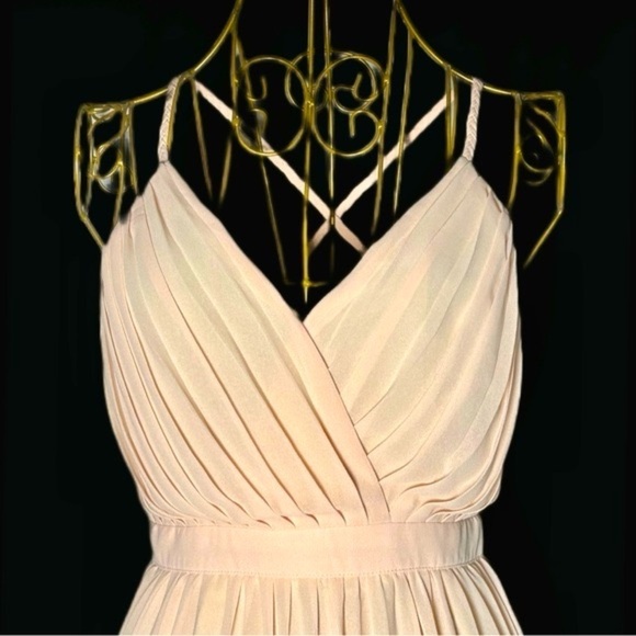 NWT Endless Rose Revolve V-Neck Pleated Mini Dress with Braided Back Straps, XS - Picture 9 of 14